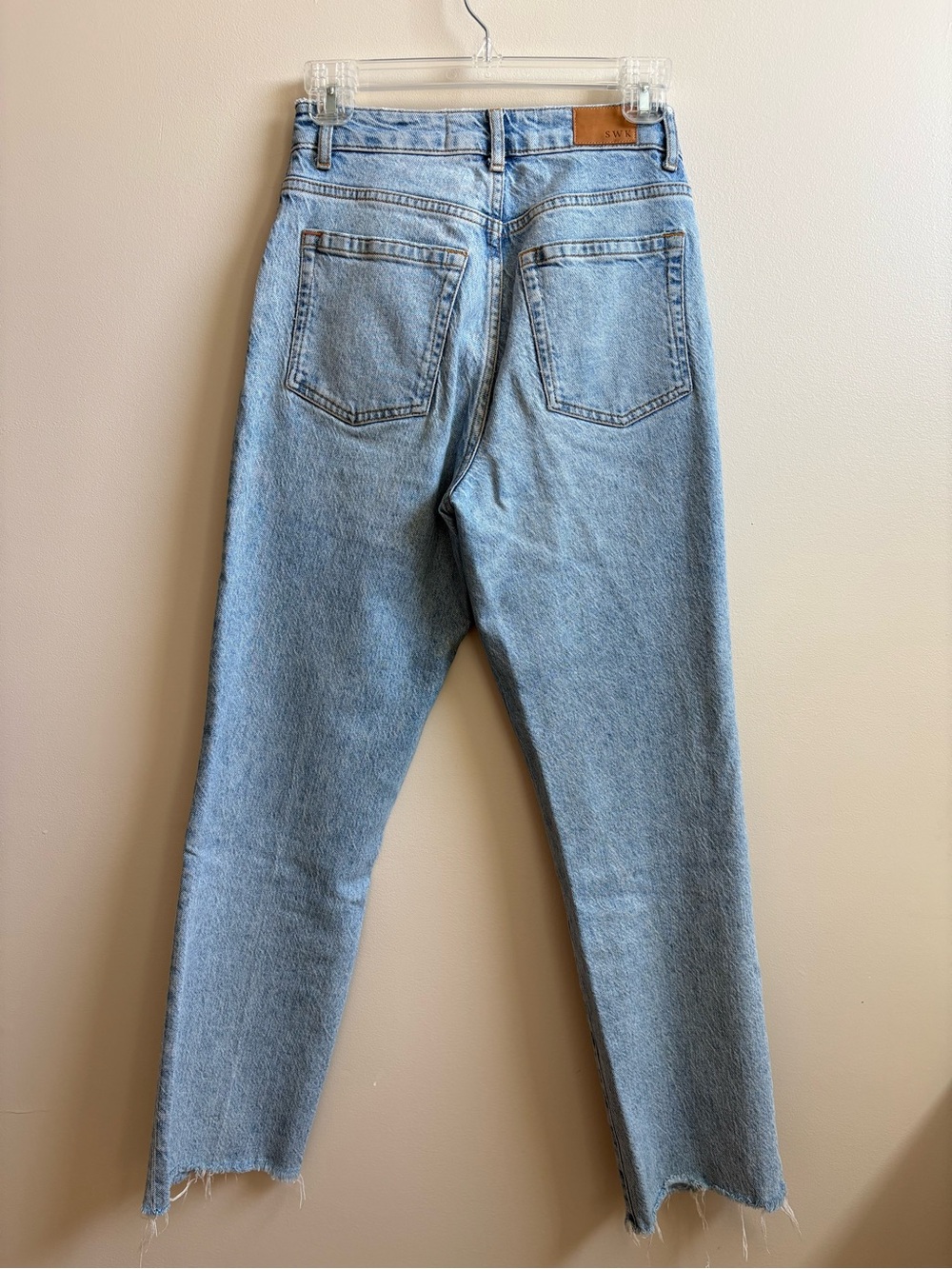 Anthropologie SWK Straight Leg High-Rise Women’s Jeans in Light Blue - Picture 2 of 4